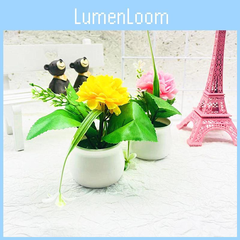 Realistic Silk Plant Set With Daisy For Desktop Office Decor And Gift