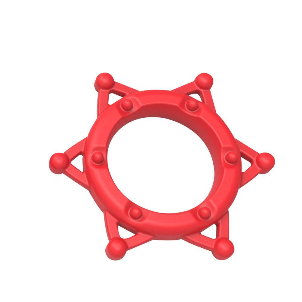 Hexagram Cock Mens Lock Penis Ring Adult Silicone Sex Toy Ejaculation Delay