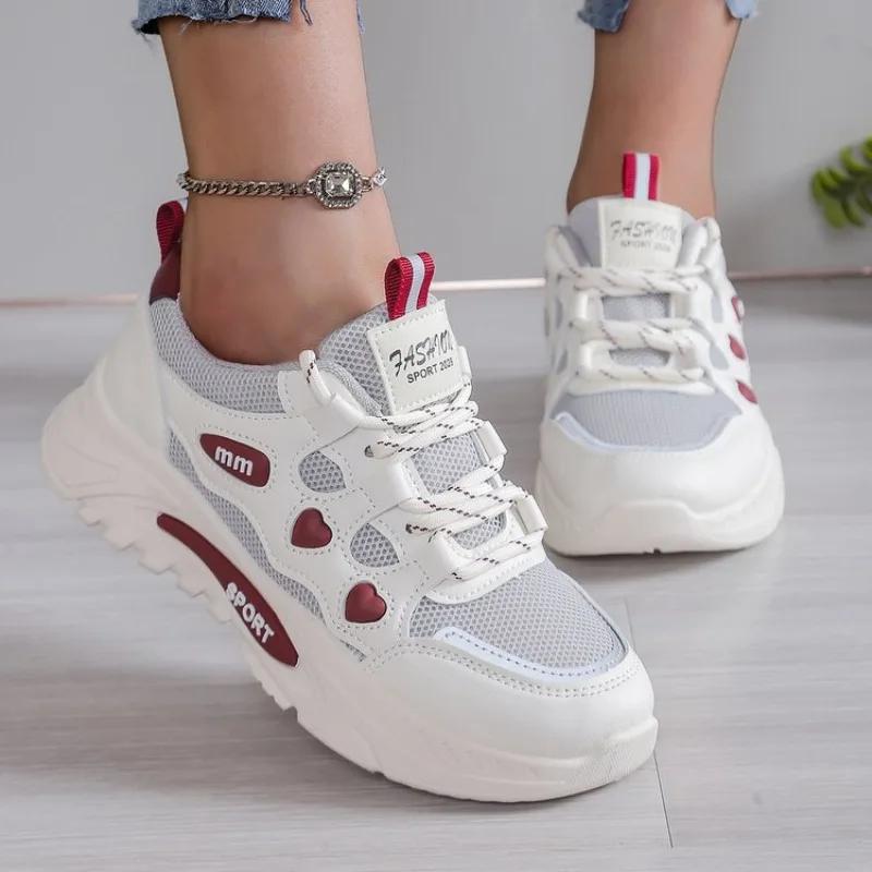 Casual Running Sneakers Fashion Fitness Sports Women Shoes Spring and Autumn Breathable Mesh Shoes Comfortable Jogging Trainers