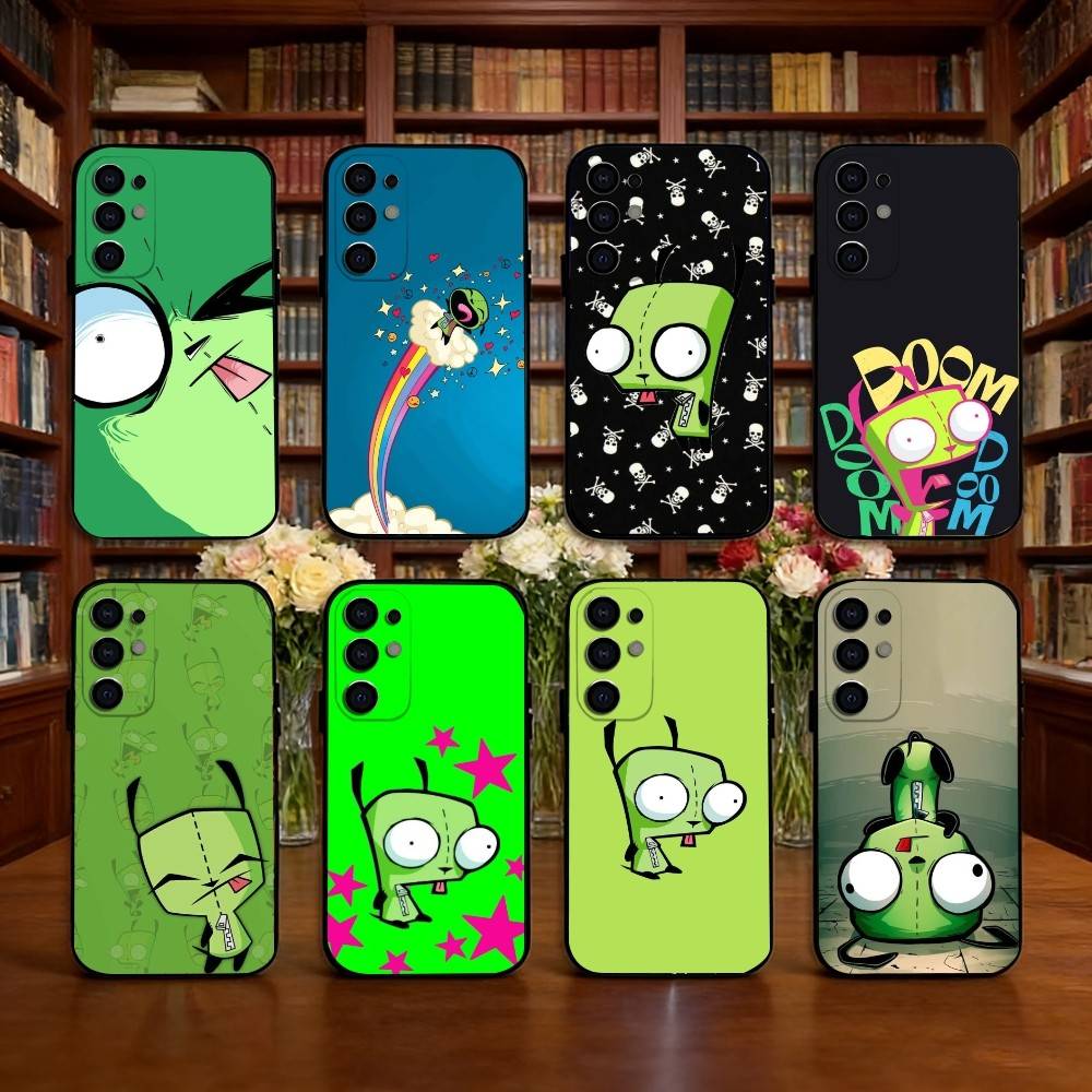 C-Cartoon G-Gir Phone Case Black Silicone Soft For Samsung S25,S24,S21,S22,S23,S30,Ultra,S20,Plus,Fe,Lite