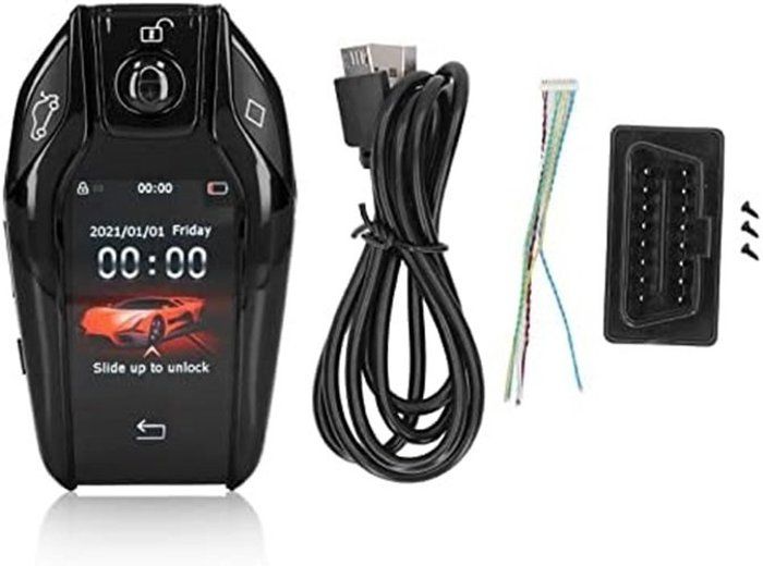 Clé de voiture intelligente universelle TK800 + écran tactile LCD, entrée sans clé à distance pour les modèles de boutons démarrage