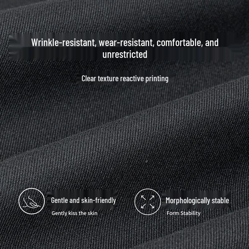 Shanshan Men's Wool Lyocell Blend Straight-Leg Casual Pants