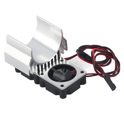 540 550 Motor Doppel-Kühlventilator Kühlkörper Mit für 110 Maßstab Elektro-RC-Auto Silber