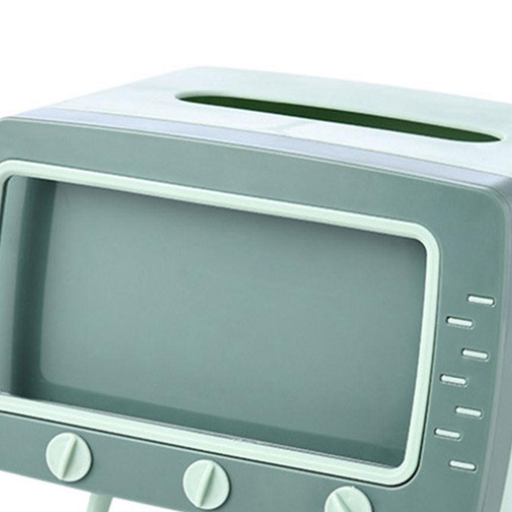 Recipient pentru șervețele cu slot, cu suport pentru telefon mobil, capac pentru cutie de șervețele TV, creativ, multifuncțional, pentru noptieră în sufragerie