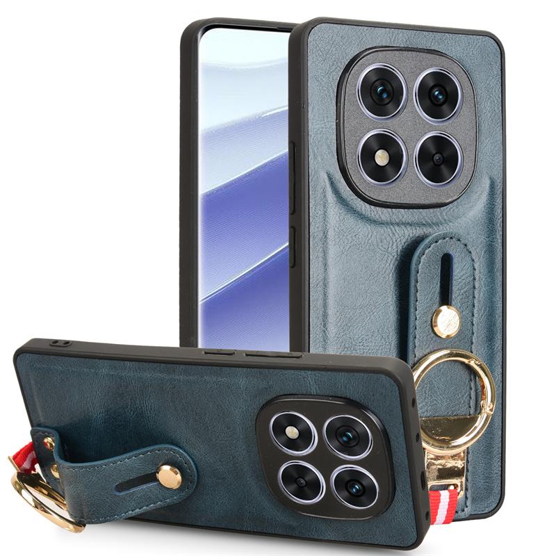 Luxury Wristband Leather Stand Case for Xiaomi Redmi Note 14 Pro 5G 4G Cover With Ring Opener Coque Fundas Capa