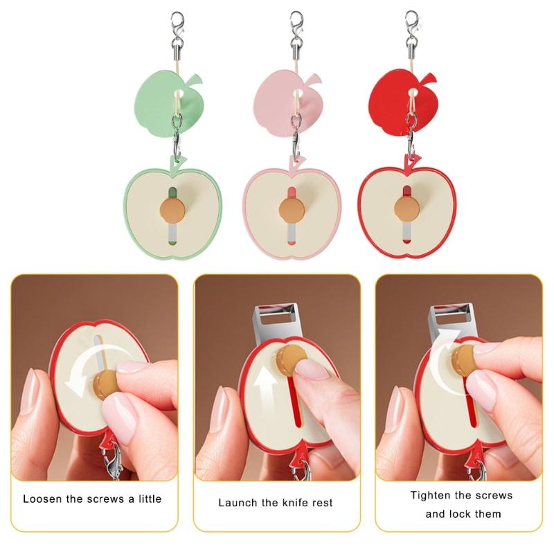 Miniature Pocket Sized Peeler Retractable Blade Rustproof Stainless Steel Peeling Tool with Keychain For Daily Use top sale