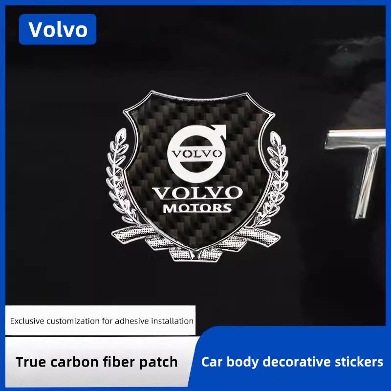 2Pcs 3D Car Body Emblem Metal Stickers Trunk Window Decal For Volvo ES90 EC40 EX40 EM90 XC90 V90 V60 XC60 V40 S80 S60 S90 XC40