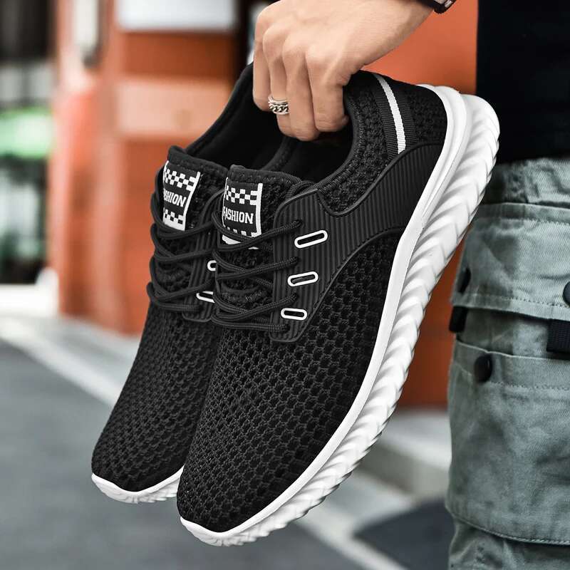 New 2025 White Men's Sneakers High Quality Shoes For Men Mesh Breathable Summer Casual Walking Sneaker Tenis Zapatillas Hombre