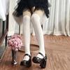 Japanese Style jk Black stockings, fake over-the-knee thigh-high socks, sexy fake calf-high spliced leggings, white pantyhose for women