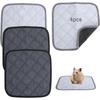 Set van 4 Wasbare Plasmatjes voor Cavia's, 30x30cm, Absorberend, Herbruikbaar, Antislip, Waterdicht, Snel Absorberende Matjes voor Konijnen, Hamsters en Kleine Dieren
