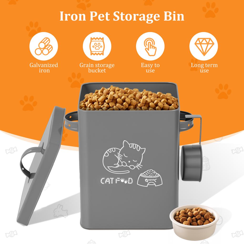 Dog and Cat Food Storage Container Large Capacity Solid Pet Food Container Practical Dog Treat Holder Organizer for Home