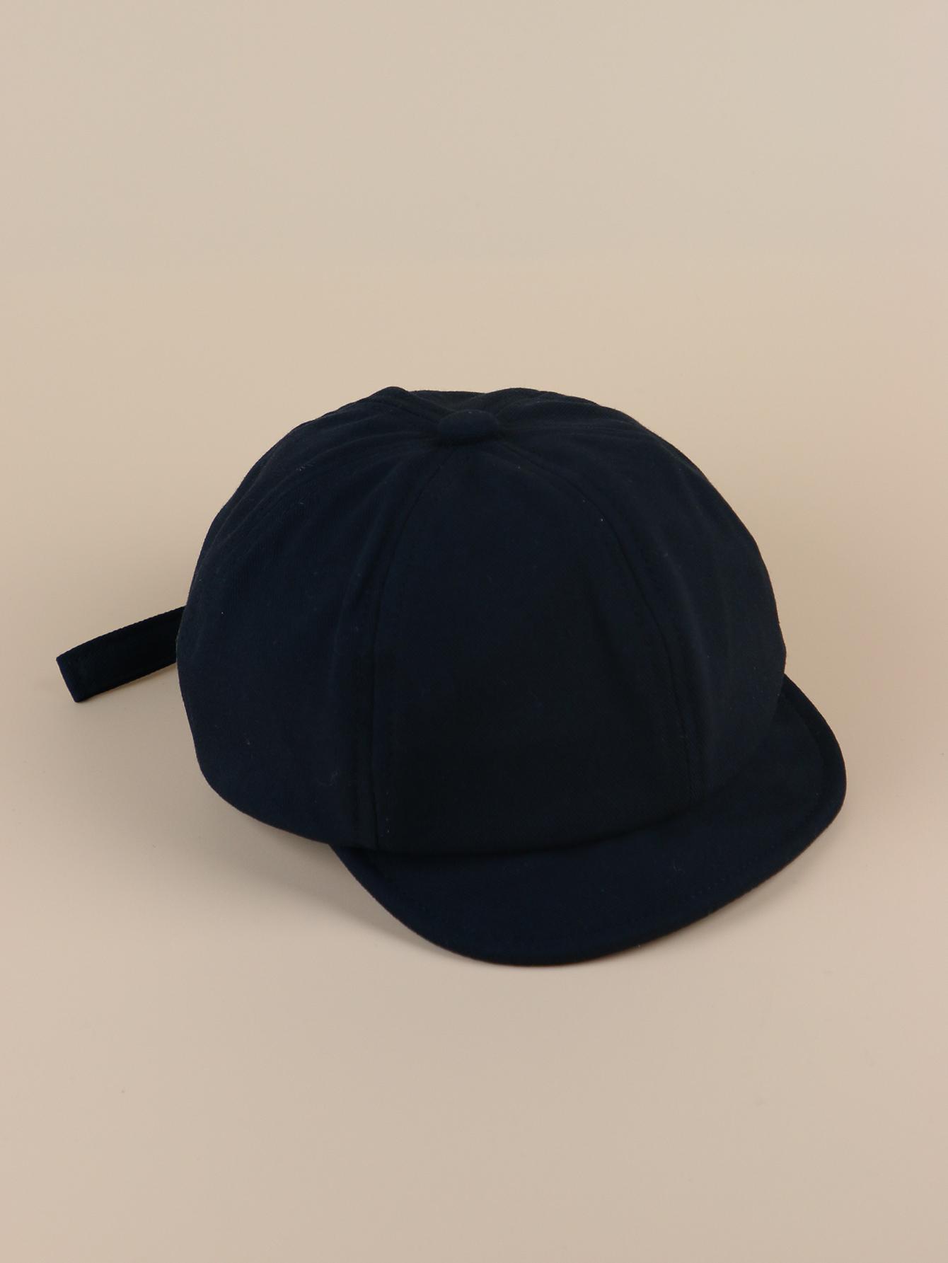 

Летняя однотонная детская шапка с мягкими полями из хлопка для мальчиков и девочек, бейсболка, повседневная детская кепка от солнца, детская кепка с козырьком чёрный