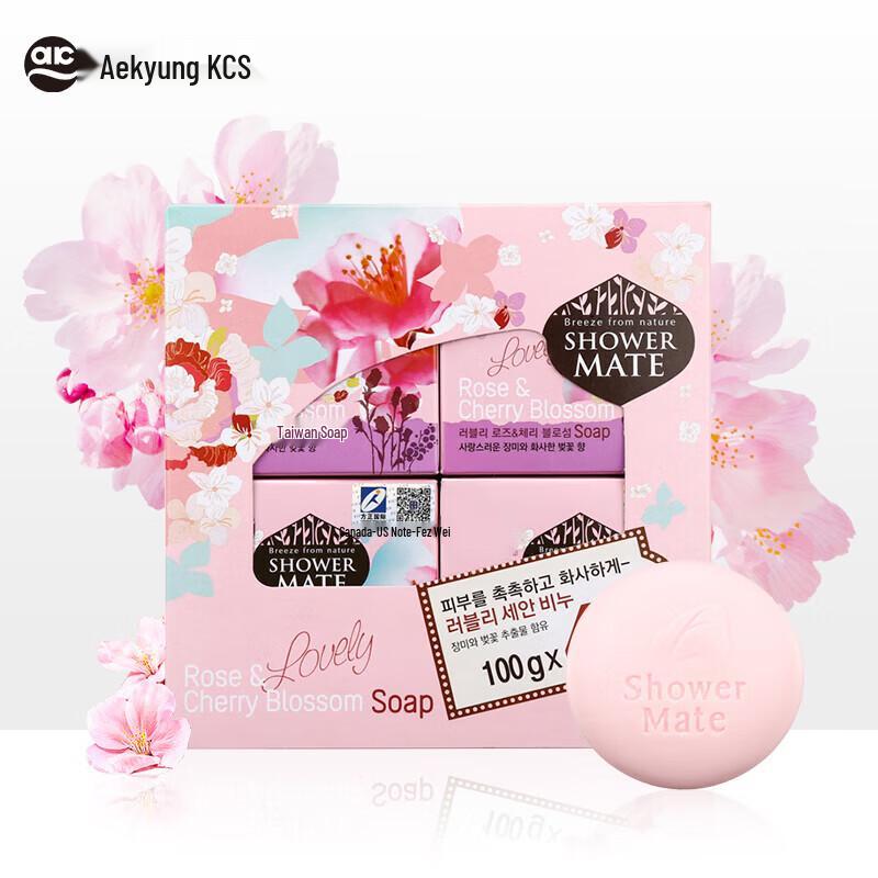 Aekyung Rose & Cherry Blossom Perfumed Soap 4-Pack