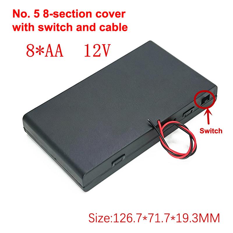 Aa Battery Case Aa Battery Box 1/2/3/4 Slot Aa Battery Holder 14500 Aa Storage Box Diy With Leads Series Connection