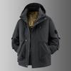 Men's Orange Thermal Insulated Hooded Parka Waterproof Windproof Winter Jacket