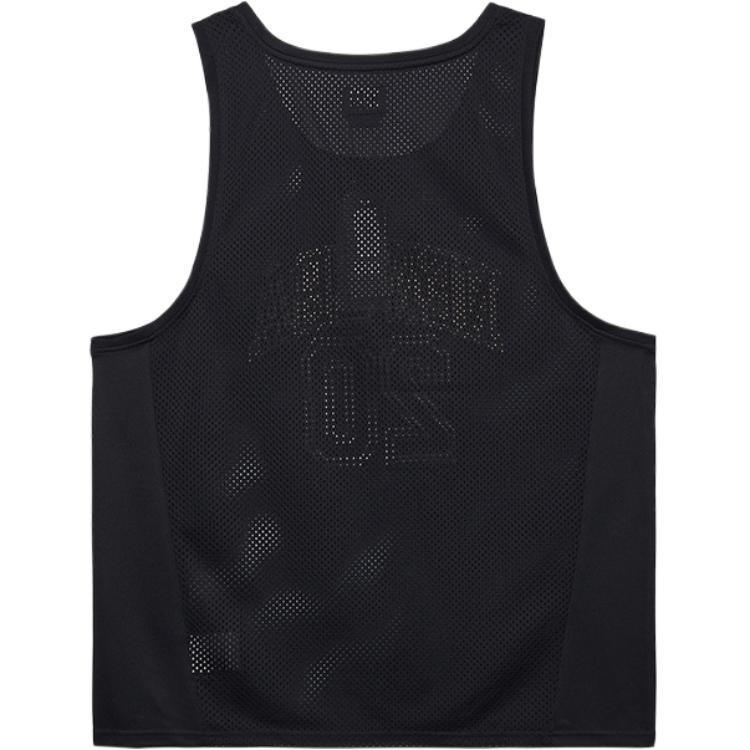 New Era SS24 Pulôver de Corte Amplo Gola Redonda Letra Número Colete de Basquete Unissex Preto 60435371