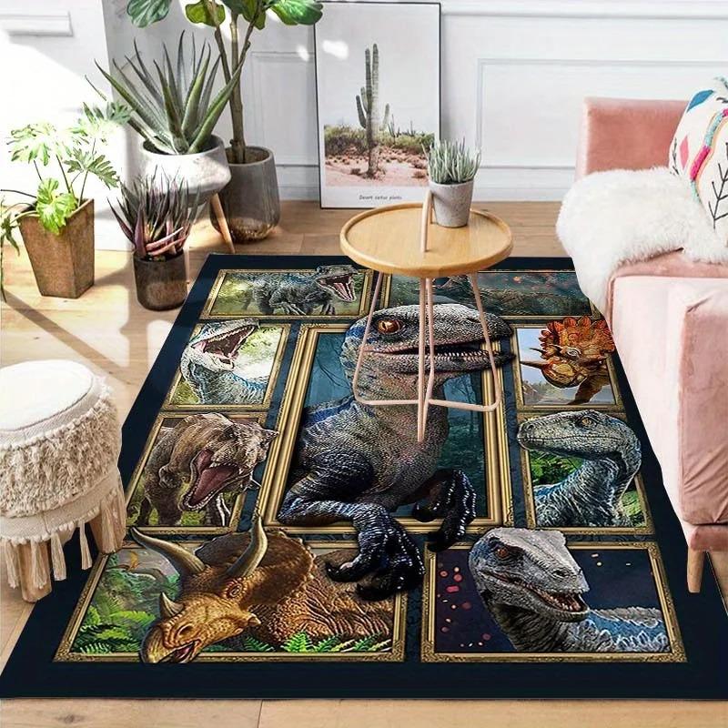 Tappeto 3D Dinosauro Chiave Tappetino antiscivolo Tappetino per porta d'ingresso Soggiorno Camera da letto Sala giochi Lavanderia Decorazione