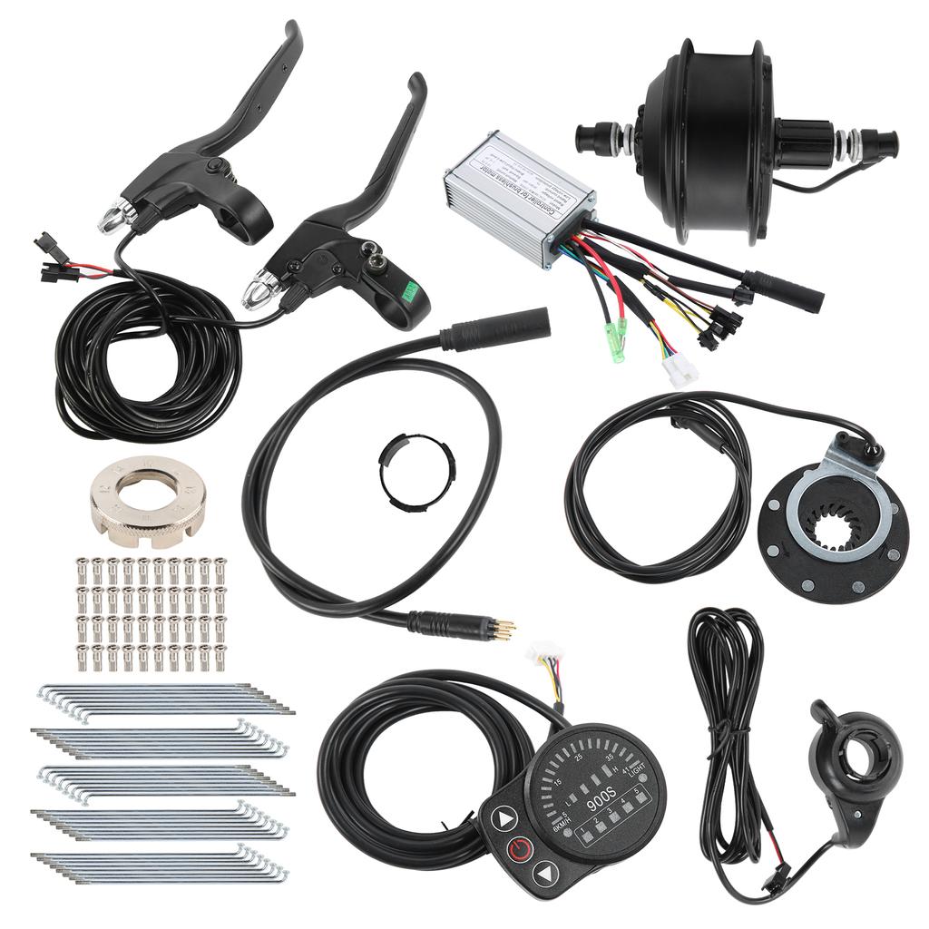 Kit di conversione per bicicletta elettrica 36V 250W 20 pollici con controller KT‑900S e contagiri per bici