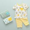 Pure Cotton Baby Pajama and Underwear Set: Thin Long Sleeve AC Suit for Summer Home Wear