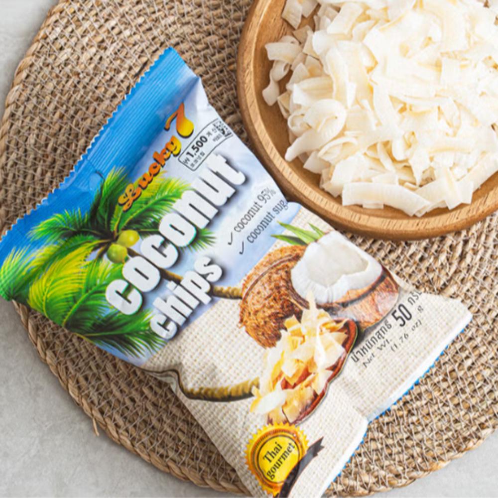 Lucky7 Coconut Chips 50g X 2 Packs