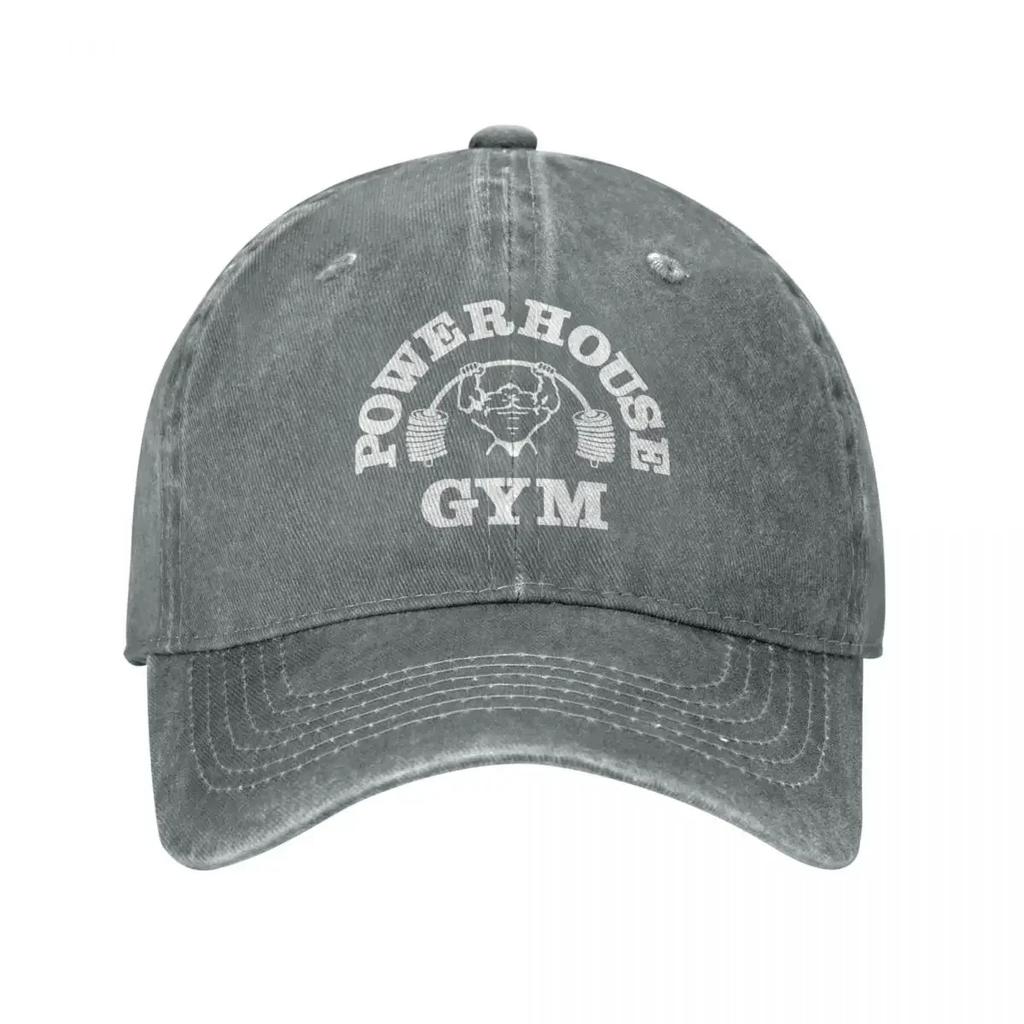 Classic Denim Powerhouse Gym Baseball Caps For Men Women Summer Adjustable Baseball Hat Funny Casquette