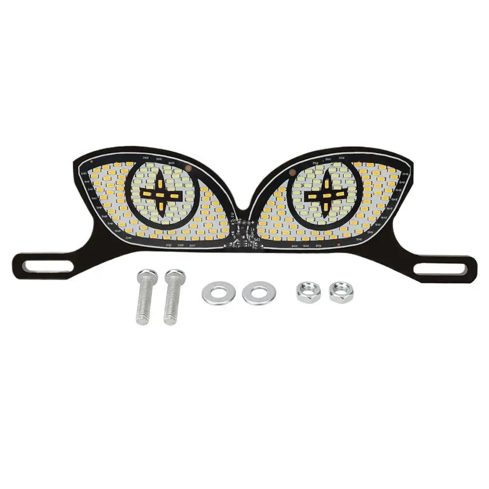 Motorcycle LED Flash Brake Light Dual Color Flashing Tail Decoration Signal Plate Light 12V Light License Turn Motorcycle L S1Z4