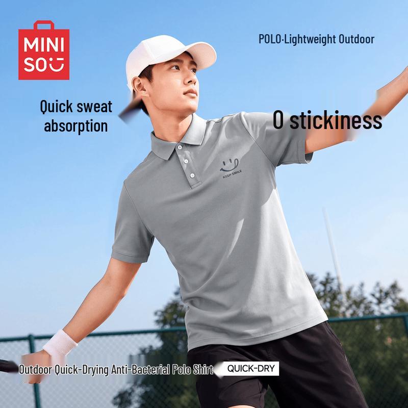 MINISO Men's Quick-Dry Breathable Polo Shirt