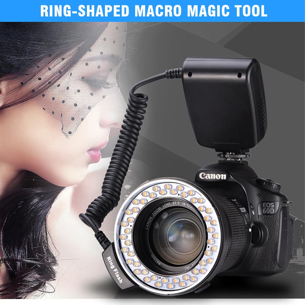 New Macro LED Ring Flash Light RF 550D For Nikon Canon Olympus Fuji DSLR Cameras