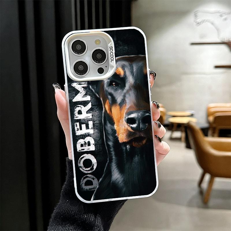 Doberman Dog Cool Soft Phone Case for iPhone 15 16 17 Pro Max 17Air 16E 14 Plus 13 12 Mini Shockproof Cover Back Shell