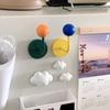 1pc Magnetic Hook Bathroom and Kitchen Strong Seamless Non Perforated Magnetic Suction Hook for Refrigerator Home Organization