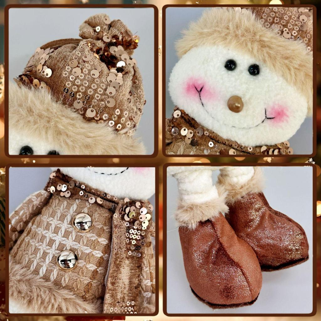 Telescopic Christmas Snowman Reindeer Doll Decoration for Hotel or Window Display