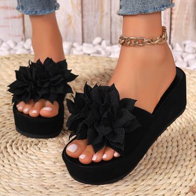 Sandales de luxe pour femmes, sandales compensées de créateurs, pantoufles pour femmes, chaussures de plage à plateforme, pantoufles à talons hauts pour femmes, mode