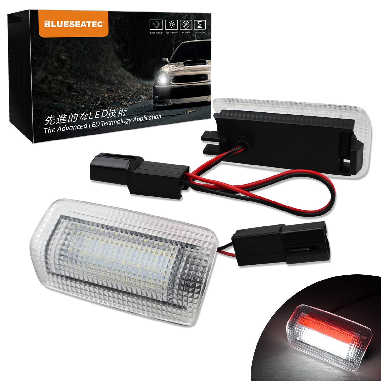 

BLUESEATEC LED Подсветка салона Prius 20 Crown 200 Markx120 Двойная красная белая Североамериканская Оригинальная Специально Приветствуем Японская Инструкция Комплект из 2 ламп,