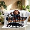 Custom Name Personalized Bride of Chucky Print Blanket, Home Decor, Bedroom, Sofa, Camping, Couch, Gifts for Birthday Christmas