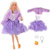 1 Set  Fashion 11.5 Inch Doll Dress Coat Trouser Bag Hat Elegant Skirt Daily Party 29cm Doll Clothes 1/6 Doll Accessories Toy JJ