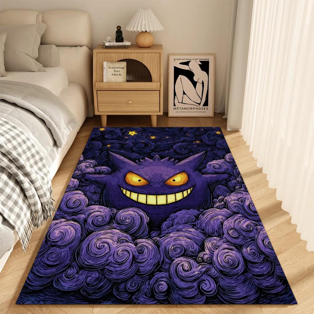 Fashion Entrance Mat Living Room P-Pokemon Rugs Decoration G-gengar Balcony Super Absorbent Bathroom Rug Kitchen Carpet Door Bed