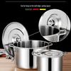 Runder Edelstahl-Eimer mit Deckel - Suppen- & Lake-Topf mit großem Fassungsvermögen