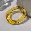 Geometry Transparent Bangle Shining Chunky Bracelets Temperament Women Hand Ring  Daily