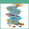 Wooden 6 Layer Racer Track Set For Kid Education And Inertial Movement Practice