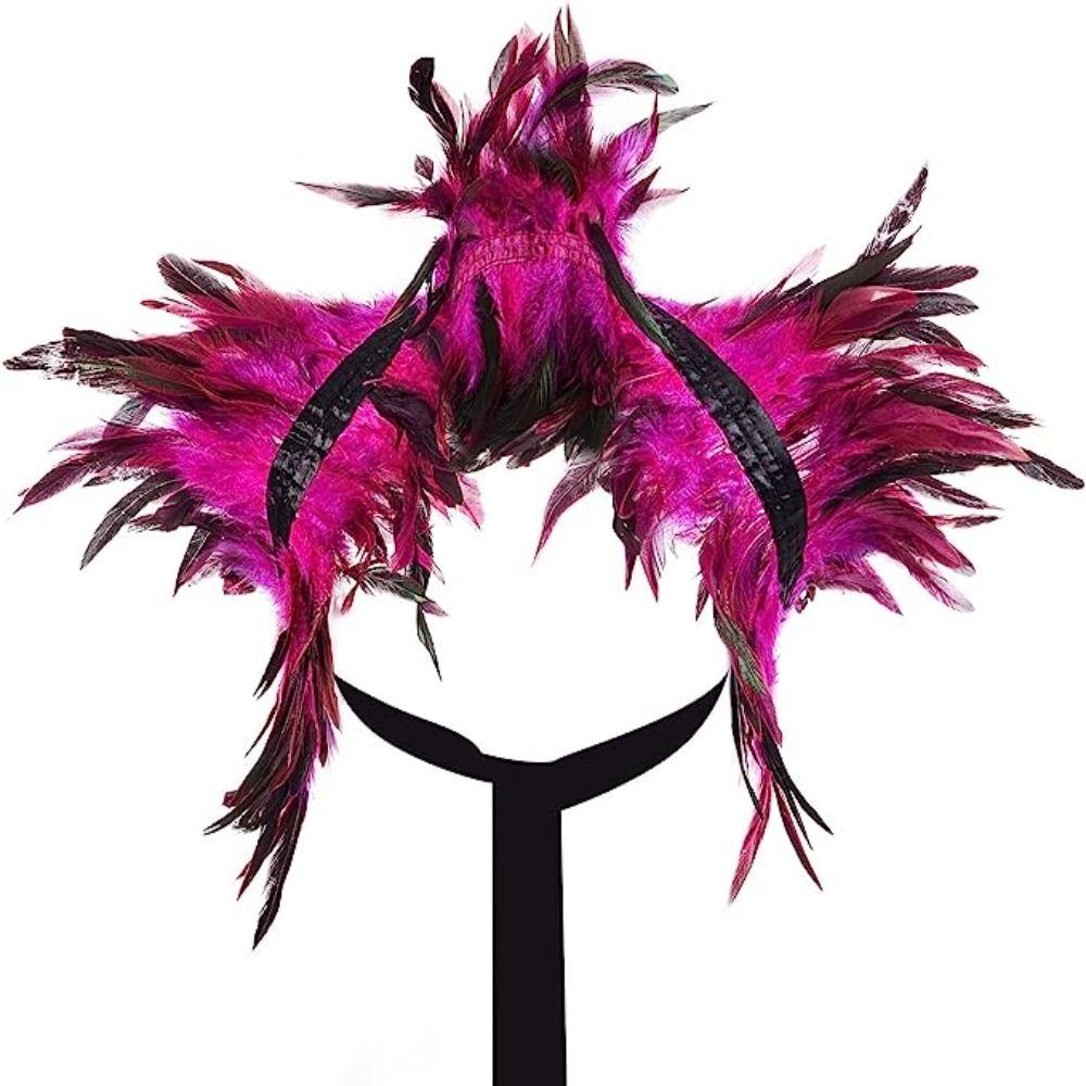 Fake Collar Feather cape Feather Fake Collar Shawl Feather Shrug Party Scarf for Cosplay Costume/Halloween