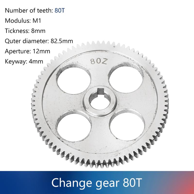 CJ0618 Ingranaggi Metallici Metrici e Imperiali/Ingranaggio Albero Principale/Ingranaggio Avanzamento 20T/25T/30T/35T/40T/45T/50T/60T/80T/54T/55T/57T/65T/72T