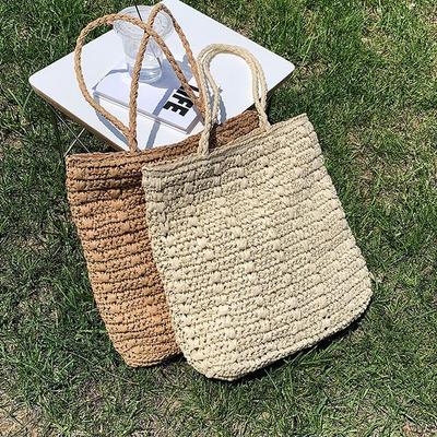 Classic Summer Woven Bag Women Beach Shoulder Bag Casual Large Capacity Straw Totes Bag Ladies Travel Shopping Handbag and Purse