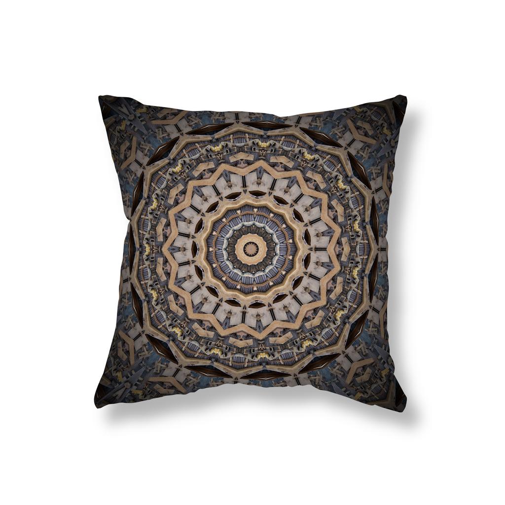 Psychedelic Mandala Geometric Print Throw Pillow Cover Sofa Decor Room Bedside Office Game Chair Cushion Cover Home Decor