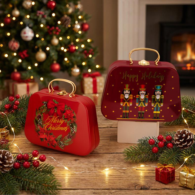 Christmas Penguin Mini Tin Handbag - Candy, Biscuit & Souvenir Gift Box