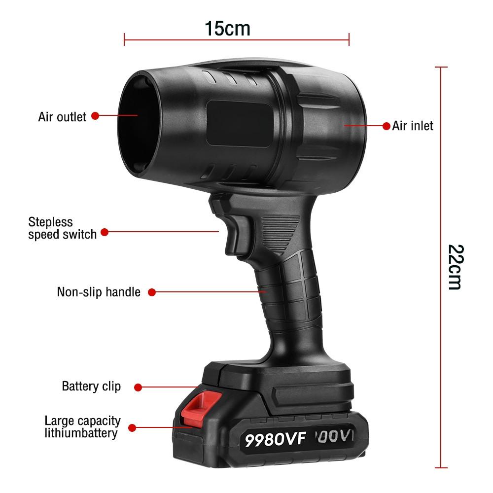 9980VF Cordless Blower 130000RPM Portable Electric Leaf Blower Air Blower & Vacuum 2 in 1 Turbo Blowing Wate blower