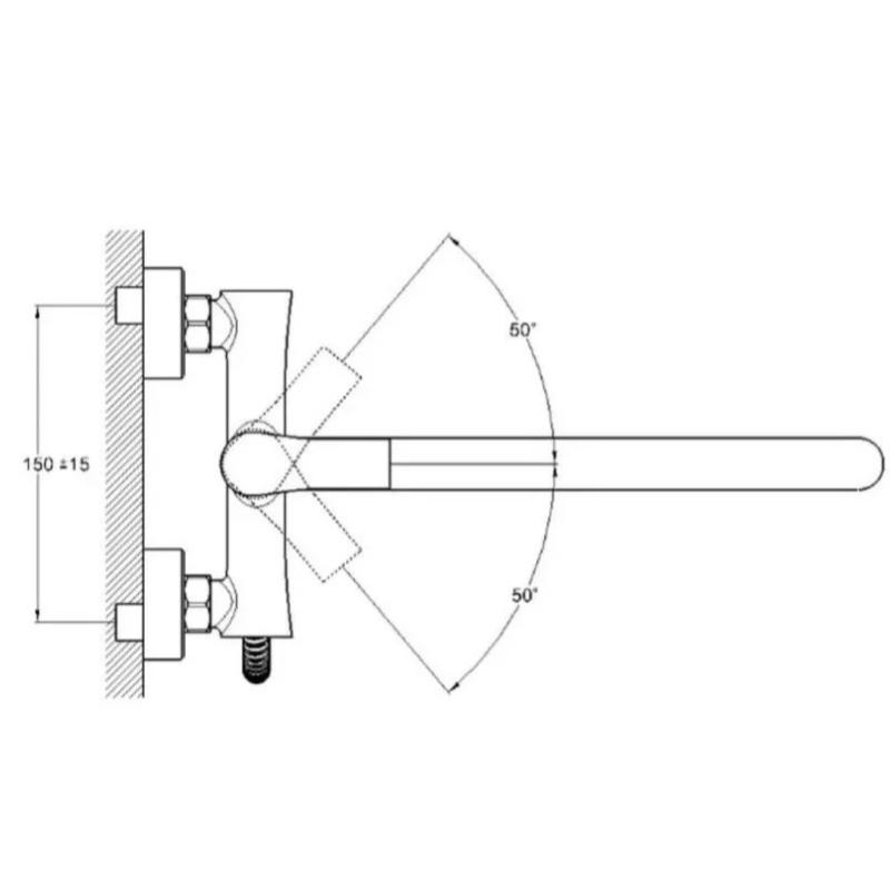 Bateria wannowa Bateria prysznicowa łazienkowa Zestaw prysznicowy Jednouchwytowa Montowana na ścianie Podwójna wylewka Mieszacz ciepłej i zimnej wody Wylewka Bateria Łazienka