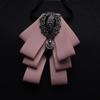 Mens Luxury Korean Suit Shirt Bow Tie Wedding Grooms Gift Heartshaped Lapel Accessory