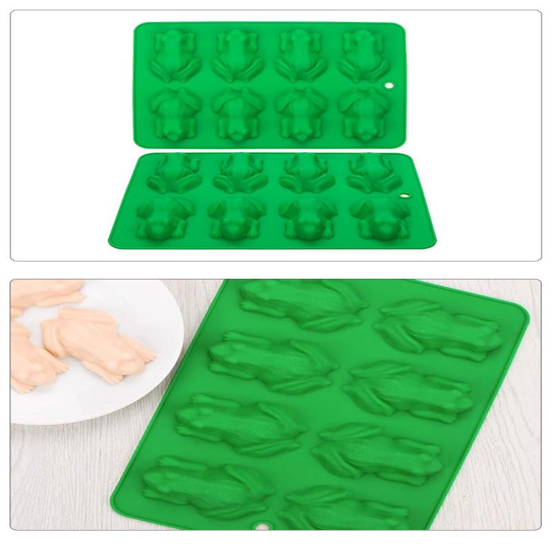 3D Frog Silicone Molds Fondant Candy Chocolate Mould Passover Frog Jello Plaster Epoxy Resin Crayons Cake Decorating Tools