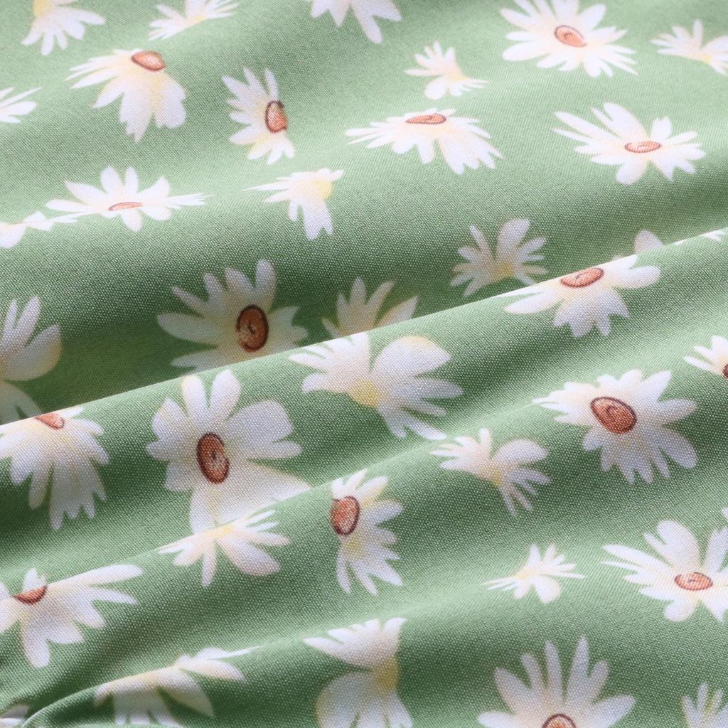 Letní ležérní ohlávka s výstřihem bez rukávů s vysokým pasem zavazovací potisk Krátké zelené šaty dámské S-XL