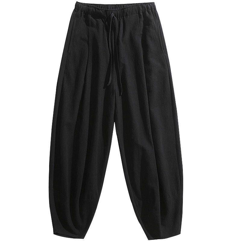 Herren Übergröße Weitbein Leinen Haremshose - Chinesischer Stil Frühling/Sommer Freizeit Hose